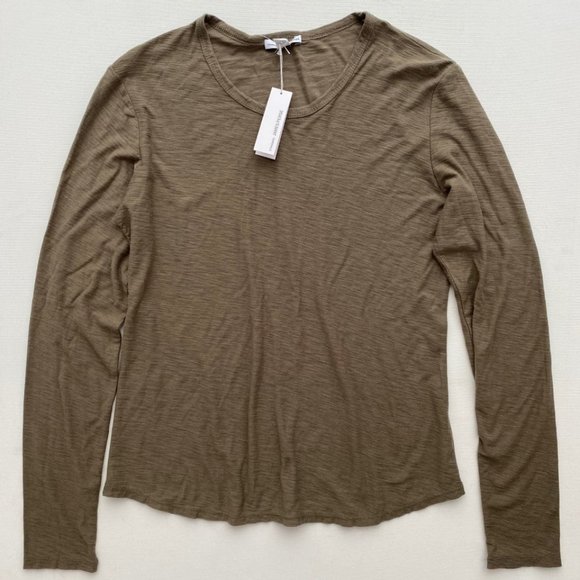 James Perse WSVH3180CU Long Sleeve Crewneck Top - Picture 1 of 1